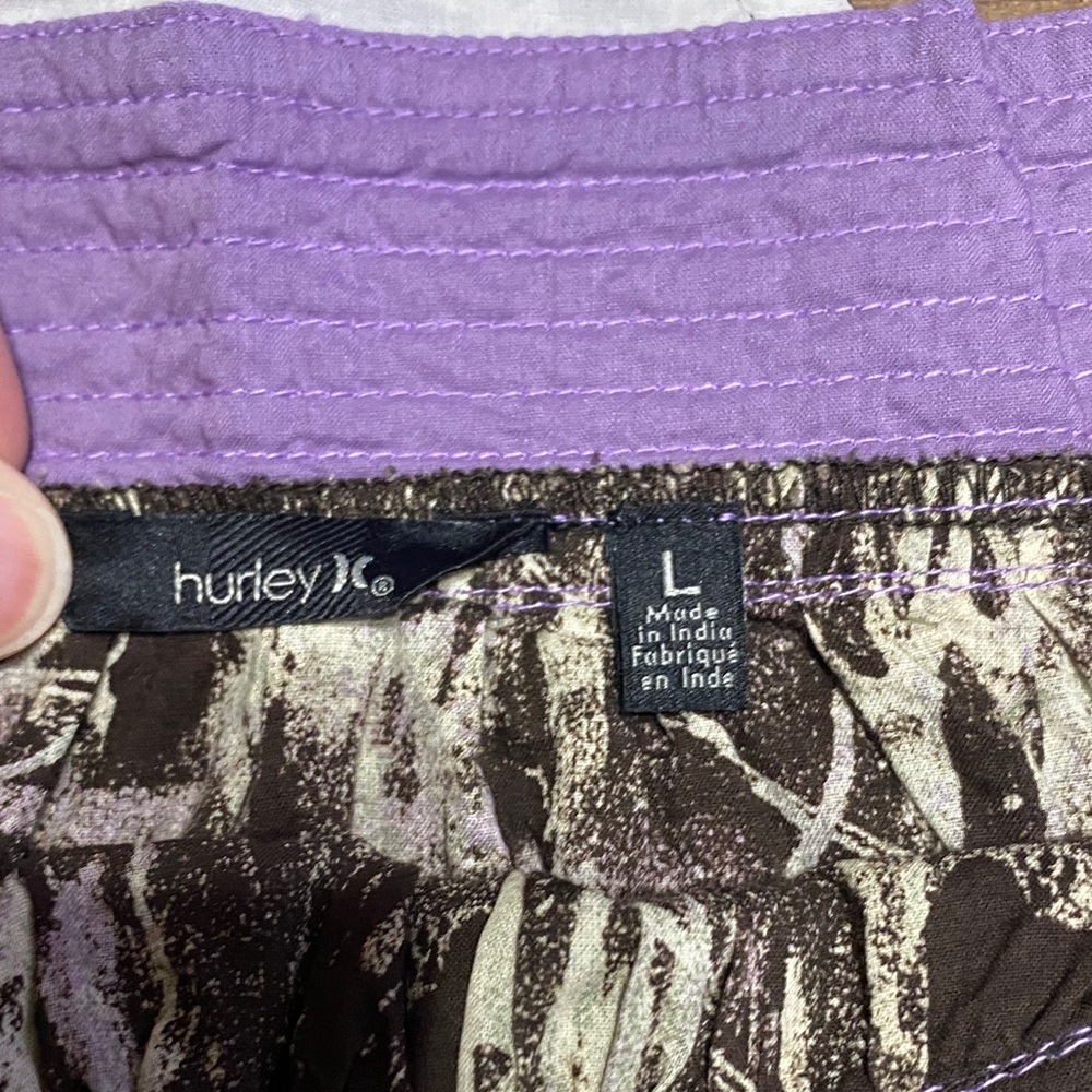 Hurley Strappy Top with Purple and Brown Accents - Juniors Size Large - Picture 3 of 11